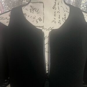 Adidas cold shoulder slimming  dress. PTP 21”, shoulder to bottom 35”. Size XL.